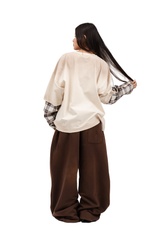 Longsleeve "DOUBLE CHECK" Cream