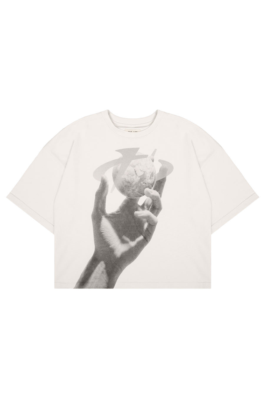 Koszulka Boxy Cropped "HAND" Almond 1OF1