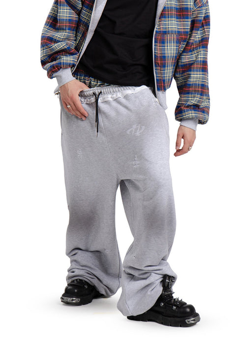 Spodnie Reversible Trashed & Crushed Grey