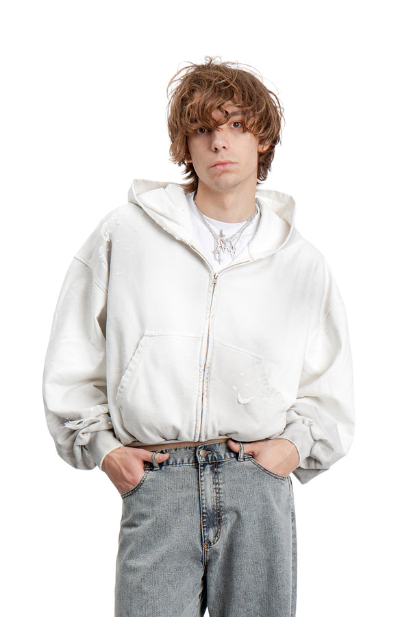 Bluza Zip Puffy Ultra Full Distressed