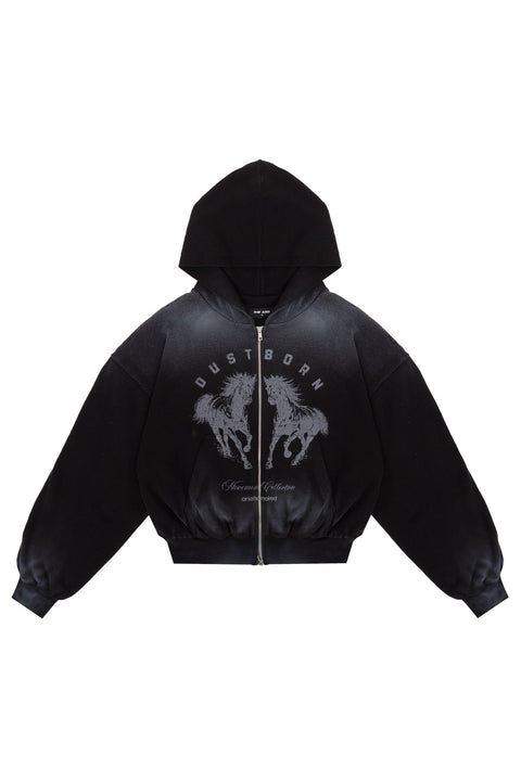 Bluza Puffy Zip Waffel Black Dust Born