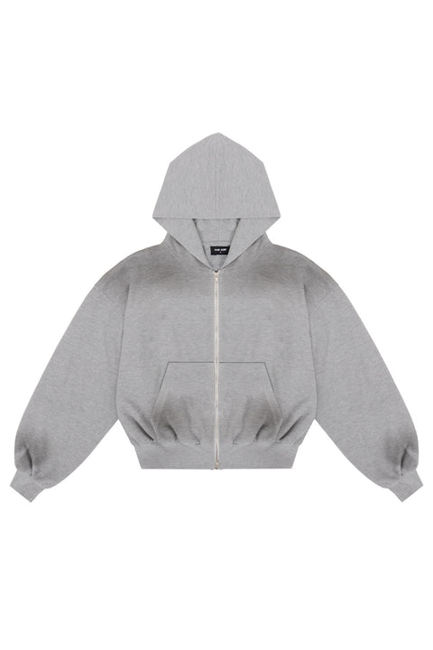 Bluza Puffy Zip Waffel Grey Blank