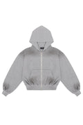 Bluza Puffy Zip Waffel Grey Blank